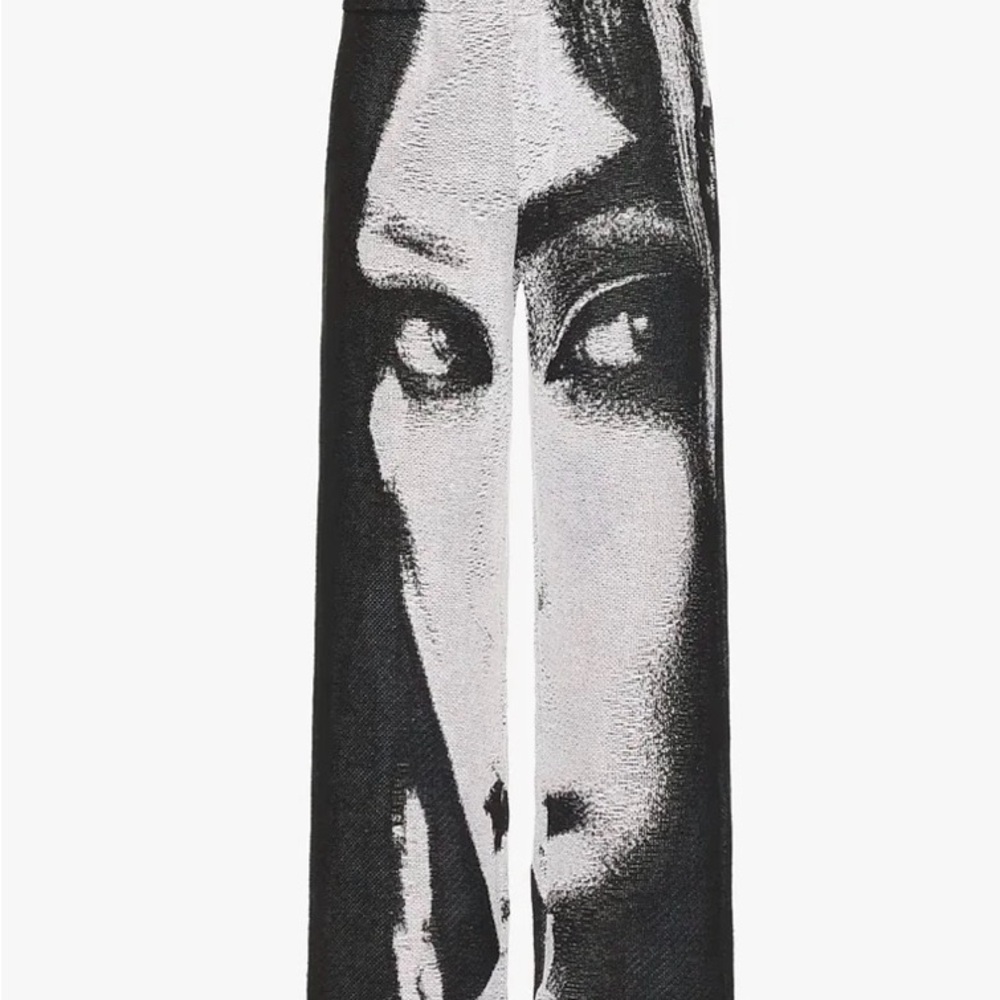 Black and White Graphic unisex pants